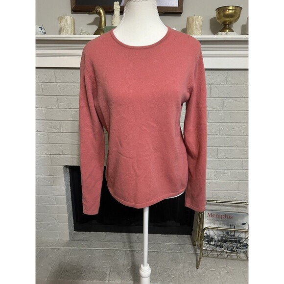 Charter Club Sweater Womens S Large Pink 2 Ply Cashmere Long Sleeve Pullover - Picture 1 of 4